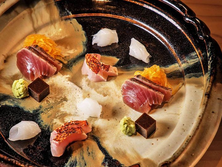 六本木『御料理 無窮』の「お造り盛り合わせ」