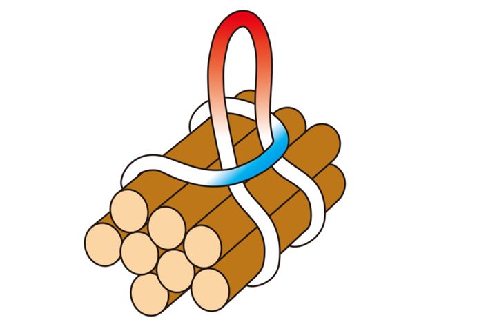【キャンプ初心者必見】薪や毛布をしっかり束ねる！キャンプで役立つロープ結び「カウヒッチ」の手順