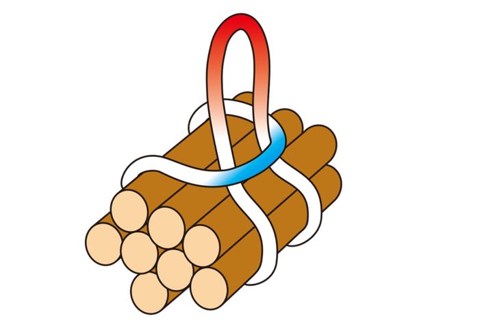 【キャンプ初心者必見】薪や毛布をしっかり束ねる！キャンプで役立つロープ結び「カウヒッチ」の手順
