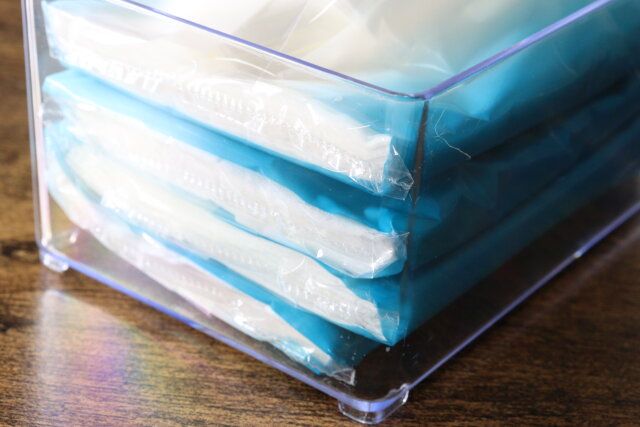 ダイソー ポケットティッシュケース クリア 使用例