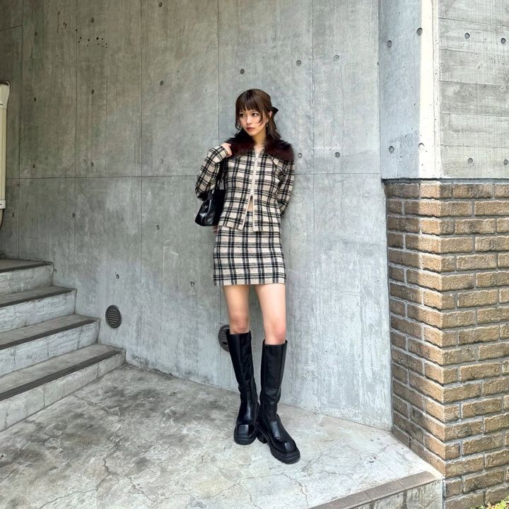 【SNAP】トレンドがぎゅっと詰まってるニットセットアップ♡ 佐々木美結さん