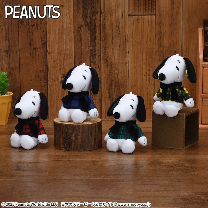 SNOOPY(TM) マスコット チェックファッション
