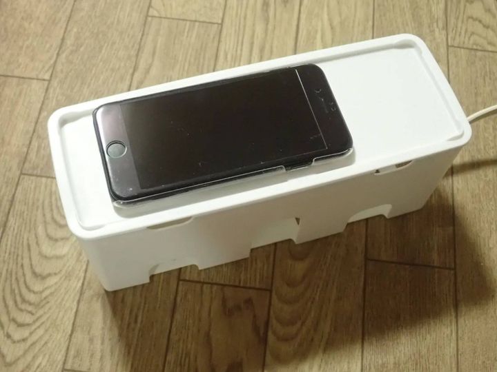 DAISO(ダイソー)：タップ収納ケース ホワイト