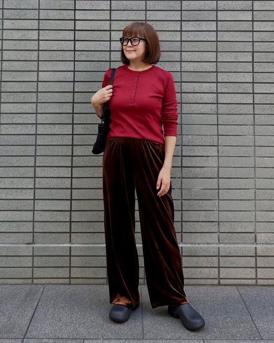 UNIQLO「リブヘンリーネックT/長袖」