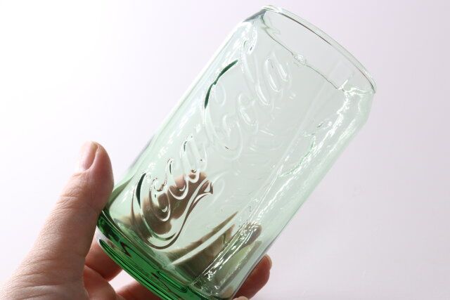ダイソー 缶型グラス（コカ・コーラ、SSCF） サイズ感