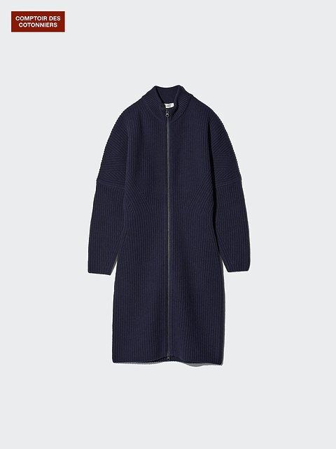 ユニクロのラムジップミディワンピース