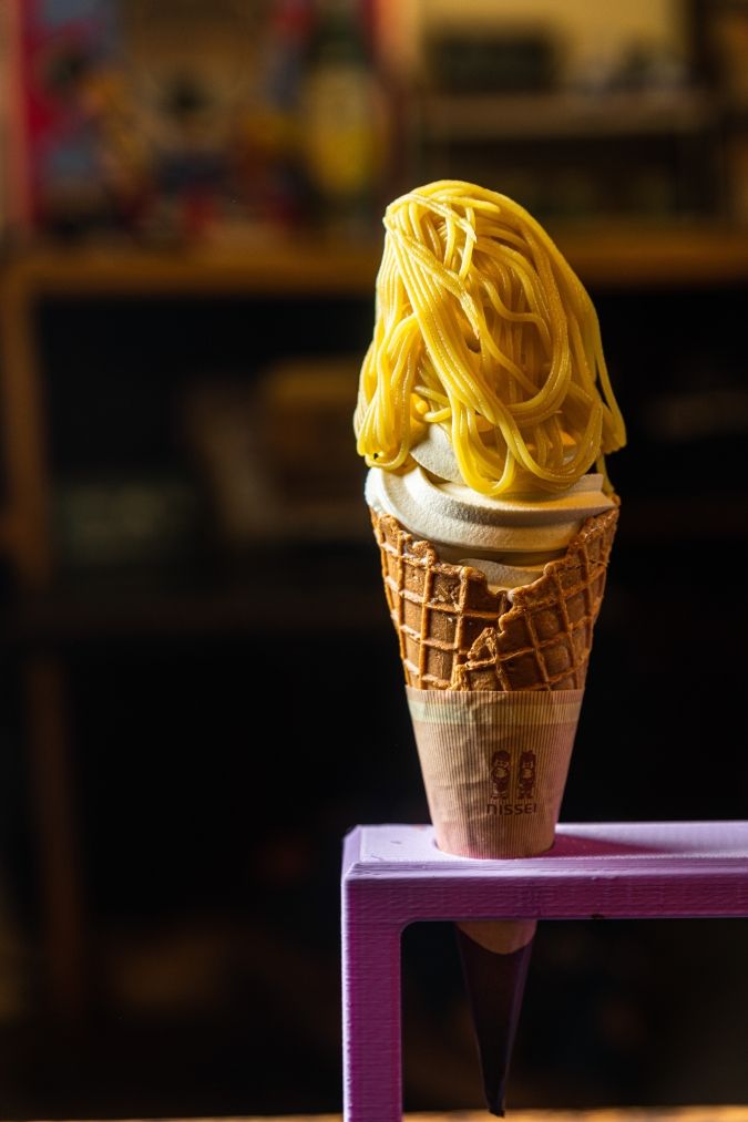 博多阪急 サツマイモフェスタ やきいも処DoCo？弐番館 やきいもモンブラン塩バターソフト