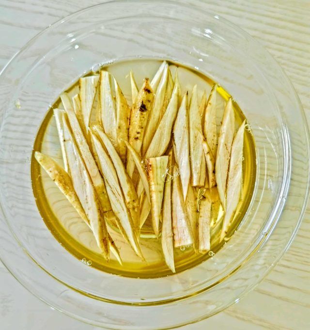 ごぼうのあく抜き