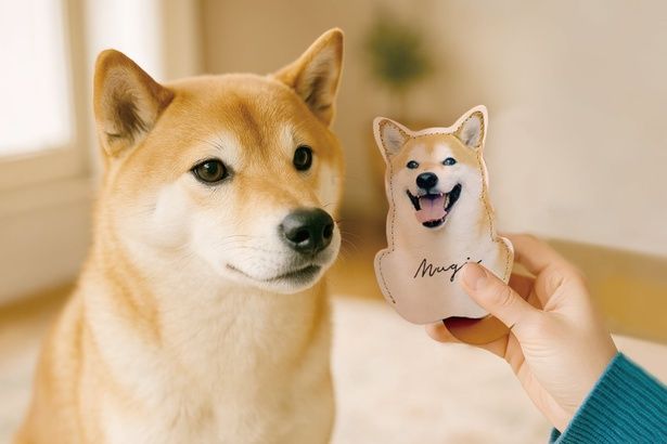 自慢の愛犬の写真をもとにデザイナーが完成イメージを作成する