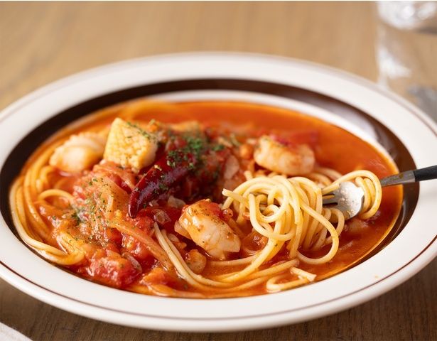 シーフードのトマトスープパスタ （C）もあい かすみ／KADOKAWA