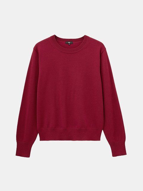 PLSTのメリノウールブレンドクルーネックセーター