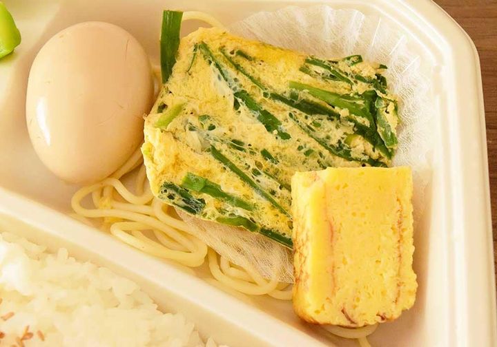 たまごやき・煮たまご・ニラ玉は、いずれも小ぶりサイズ