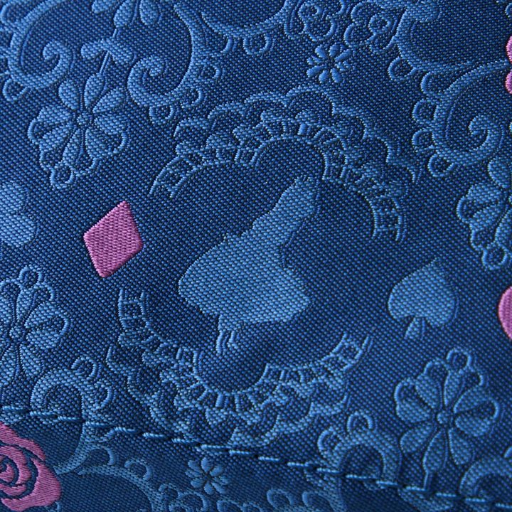 織り柄が美しいジャカード素材のがばっと開くポーチ アリス デザインアップ