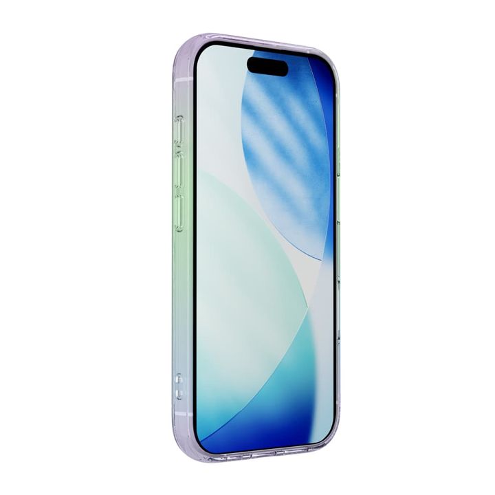 PGA「iPhone17 用 ハイブリッドケース（MagSafe対応）」オーロラ（正面）