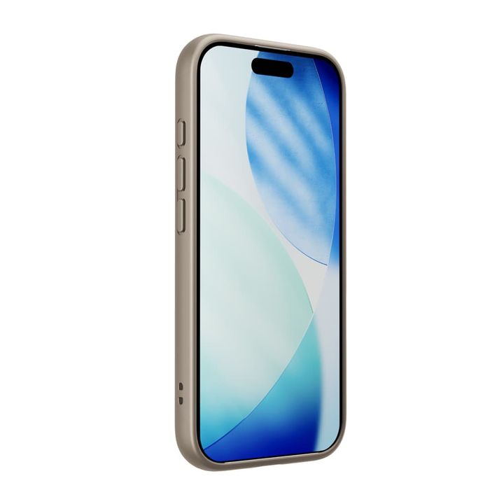 PGA「iPhone17 用 ハイブリッドケース（MagSafe対応）」ベージュ（正面）