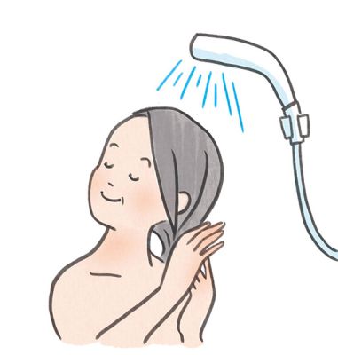シャンプーはぬるま湯で血行促進
