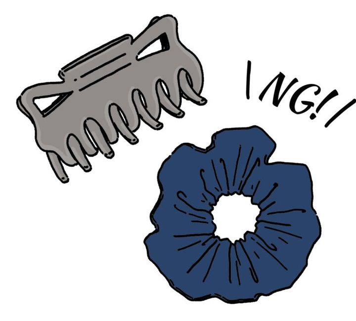 学校行事にNGな普段使いのヘアアクセサリーのイラスト