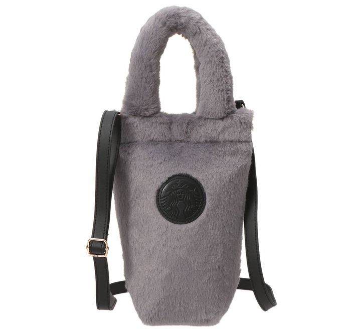 【オンラインストア限定】「ボトルショルダーバッグファーグレー」2950円 サイズ：縦230×横165×奥行90mm 