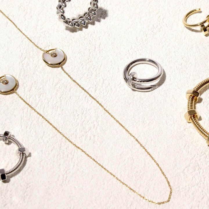 カルティエのネックレスとリング