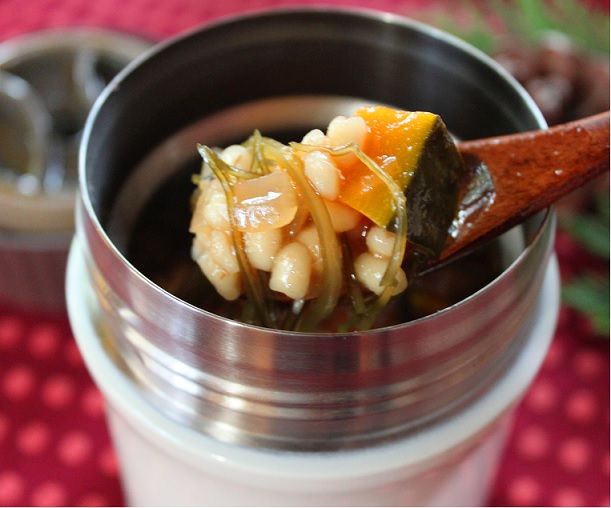 かぼちゃともち麦のトマトリゾット