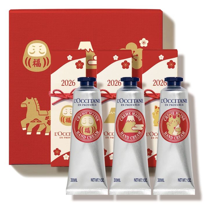 2026 New Year ハンドクリーム トリオ ￥5,610（12月3日より限定発売） ※セット内容／シア ハンドクリーム 30ml × 3