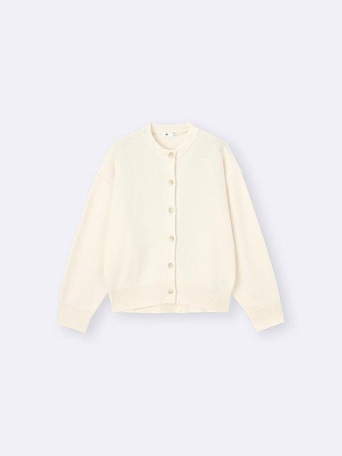 GUのスウェットライクニットドルマンスリーブカーディガン