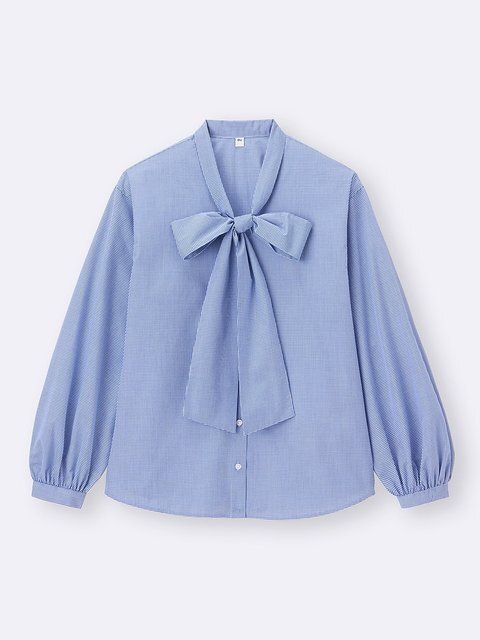 GUのボウタイブラウス
