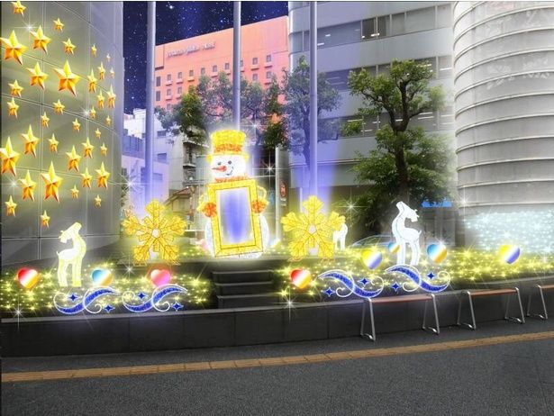 スノーマン・トナカイのオブジェや 3Dハート＆プロジェクション演出を楽しめる「ナディアパークイルミネーション2025」 ※画像はイメージ 画像提供：ナディアパーク