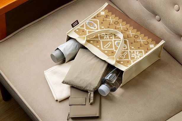 包み焼きハンバーグ柄ニットバッグ