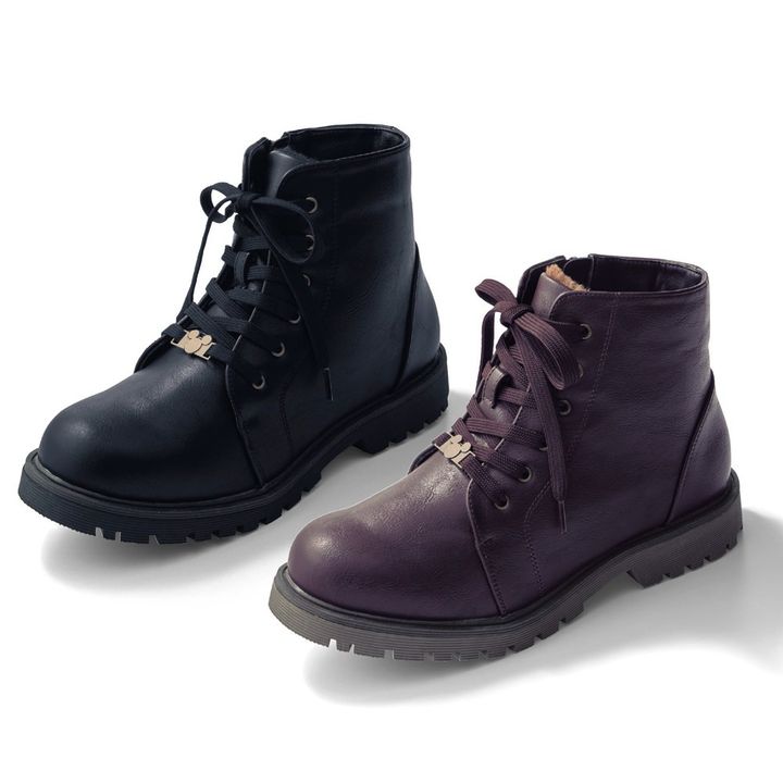 スパイク付きレースアップブーツ