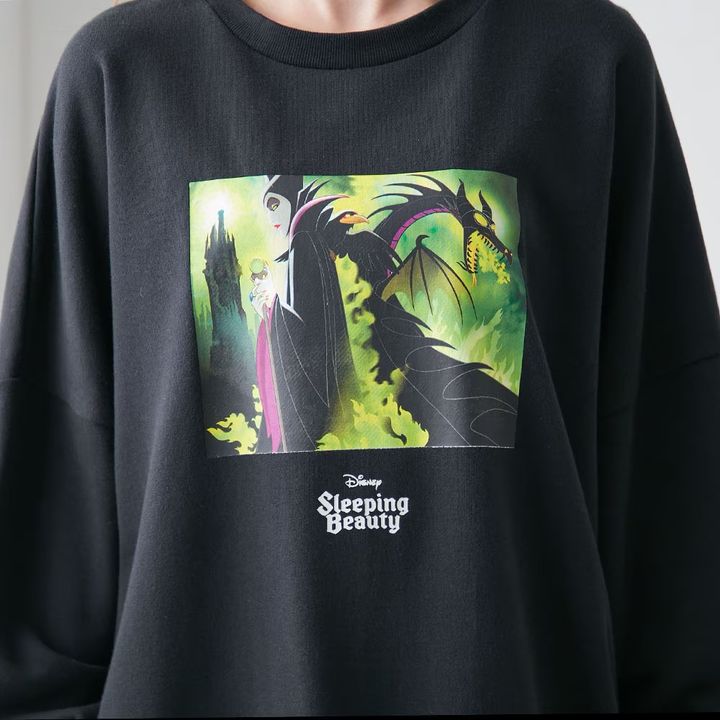 オーバーサイズ裏毛チュニック マレフィセント デザインアップ