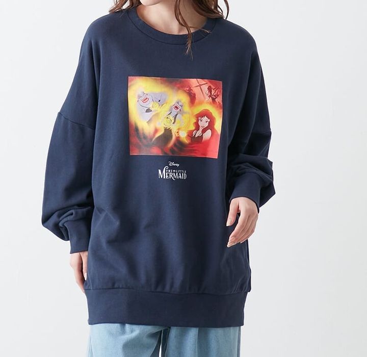 オーバーサイズ裏毛チュニック リトル・マーメイド