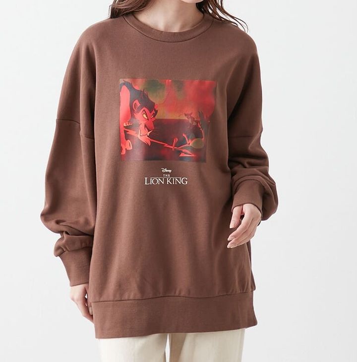 オーバーサイズ裏毛チュニック ライオン・キング