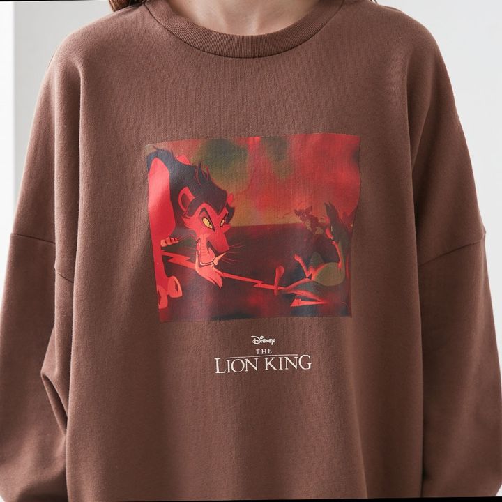 オーバーサイズ裏毛チュニック ライオン・キング デザインアップ