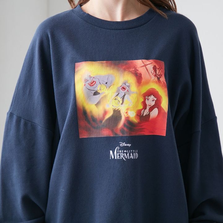 オーバーサイズ裏毛チュニック リトル・マーメイド デザインアップ