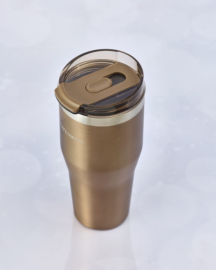 ストロー付き2WAYステンレスタンブラー（メタリック）