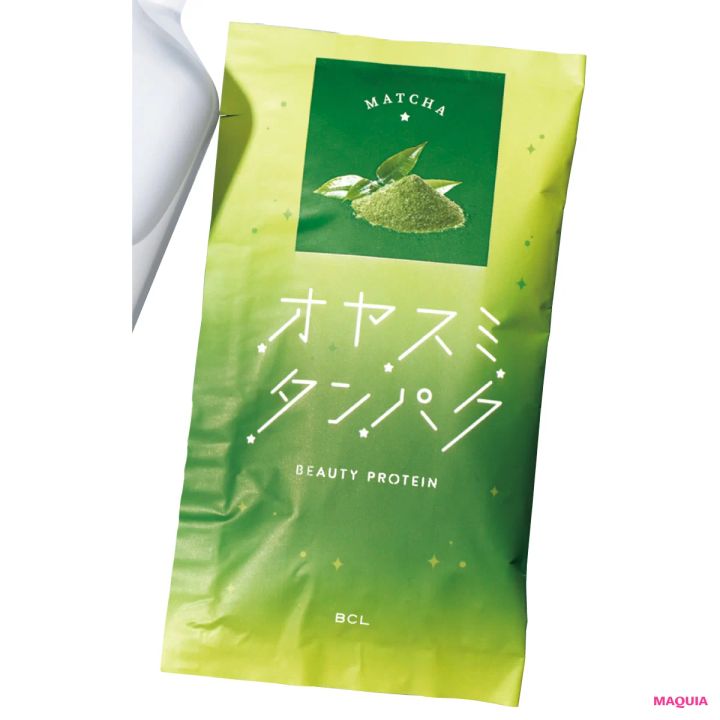 オヤスミタンパク 宇治抹茶味（ココアビスケット入り）（限定品） マキア 美女子ネタ
