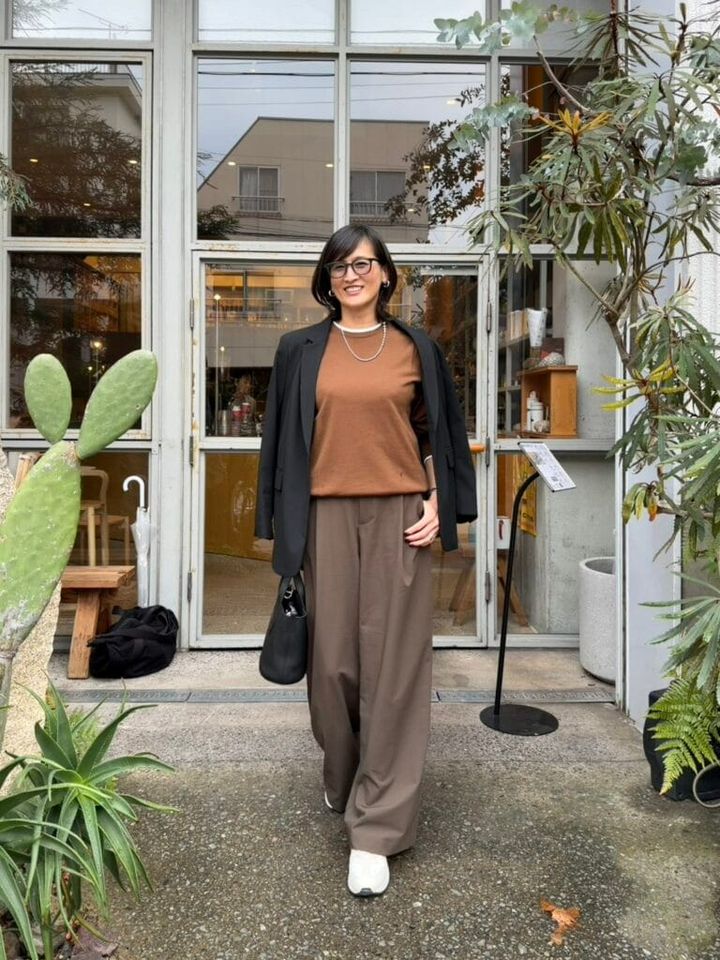 ジャケットを羽織って