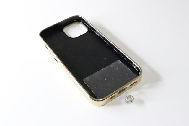 ダイソーのショルダーストラップ（くしゅくしゅリボン、シート付き）の透明シート