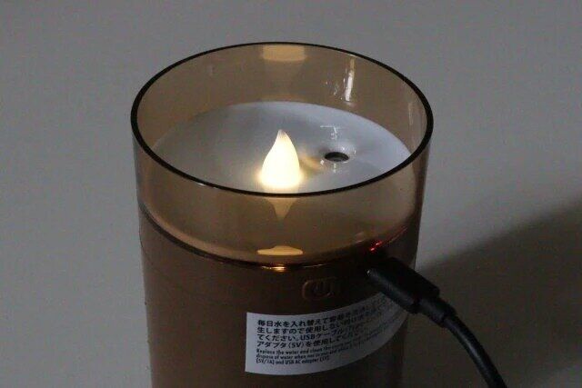 ダイソーのお洒落なUSB式加湿器（キャンドル型）