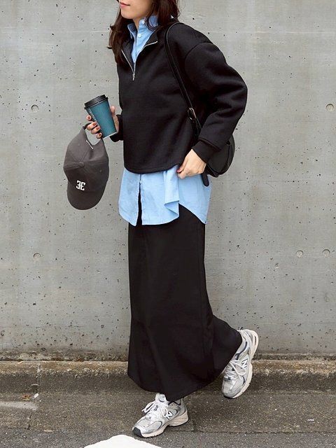 スウェット×スカートコーデ4