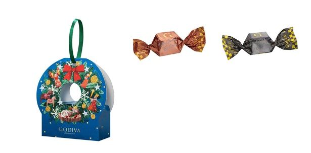「ゴディバ ブッシュ ド ノエル Gキューブ オーナメント 2粒入」(648円)