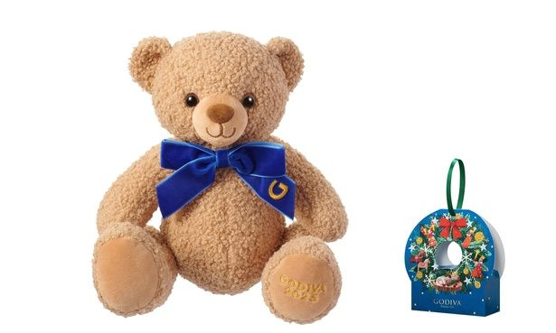 「ゴディバ ブッシュ ド ノエル ベア＆Gキューブ オーナメント 2粒入」(4125円)
