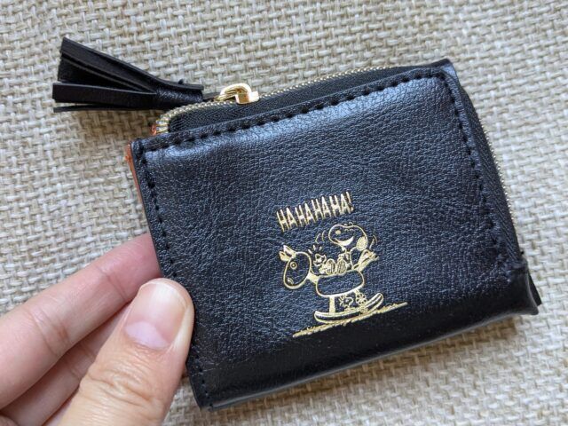 スヌーピーミニ財布箔押し