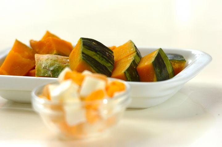 カボチャサラダの下準備1