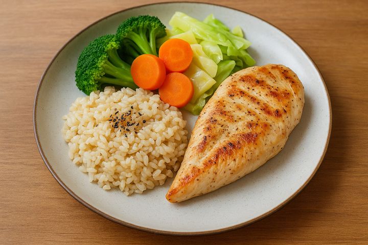 筋トレ中の昼食①