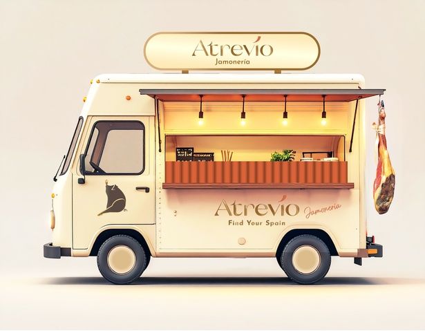 暖かみを感じるデザインのフードトラック