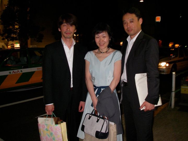 高木さん（左）、筆者（中）、石原さん（右）