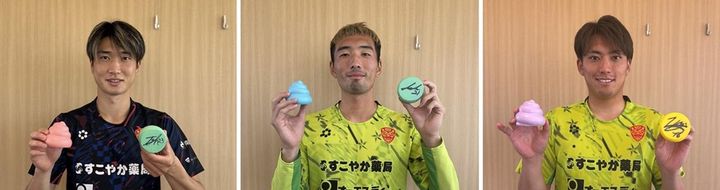 画像: 左からGK佐藤久弥、FW曽田一騎、GK髙山汐生（写真提供：FC琉球）