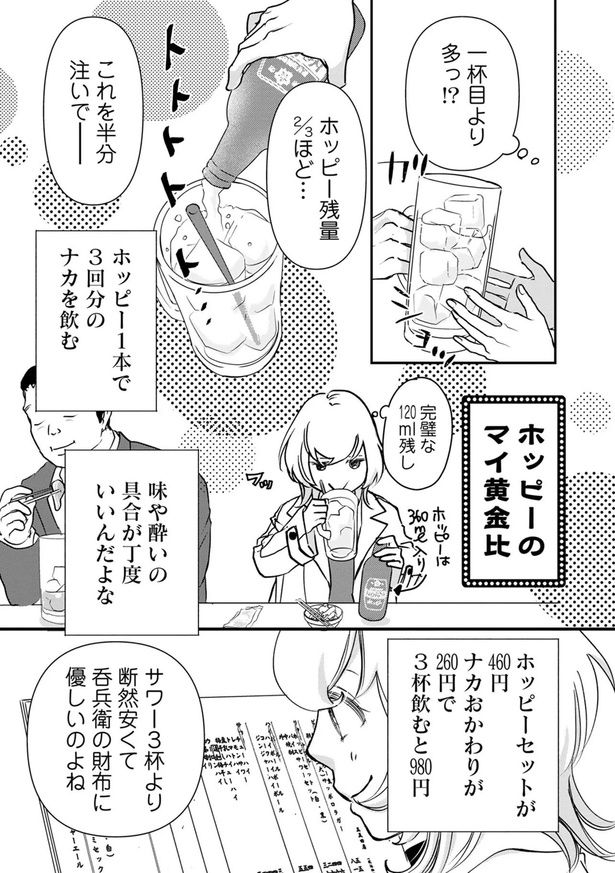 一杯目より多っ！？ （C）なかはら・ももた、せんべろnetひろみん／主婦と生活社